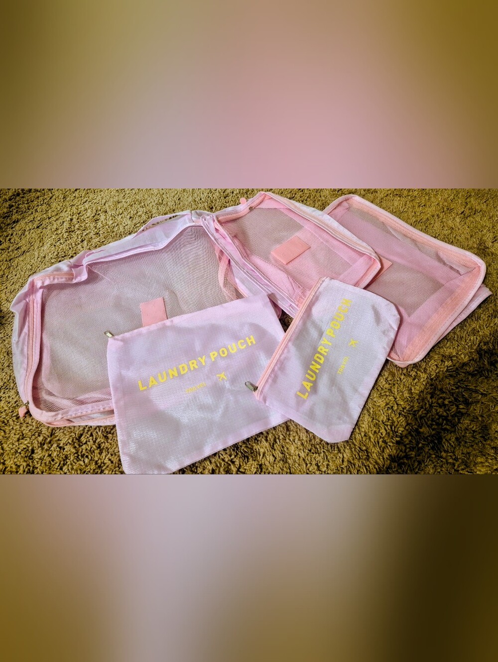 Pink Travel Packing Cubes